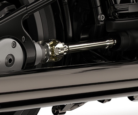 Eixo cardã aberto e quadro de berço duplo