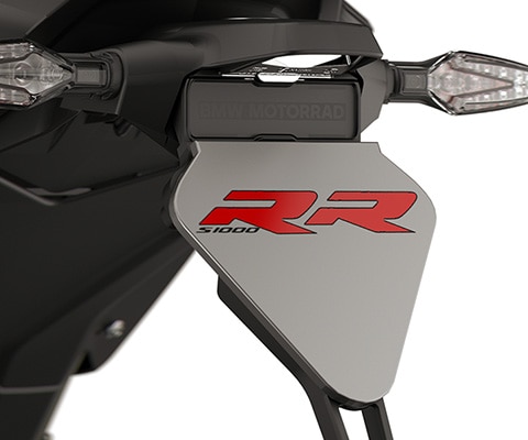 A traseira reduzida com suporte de placa embutido na S 1000 RR