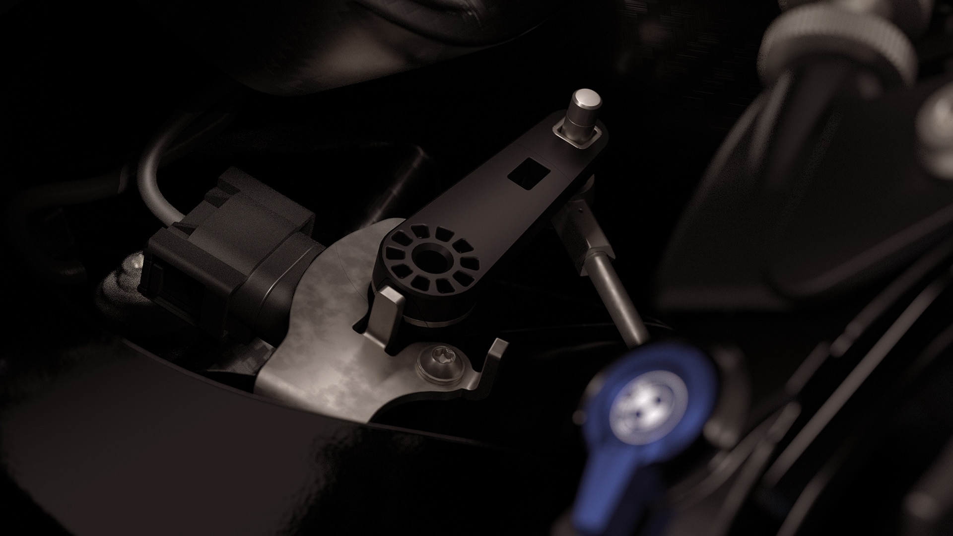 O sensor de ângulo de direção da S 1000 RR