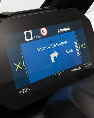 Funções de conectividade do C 400 X da BMW Motorrad