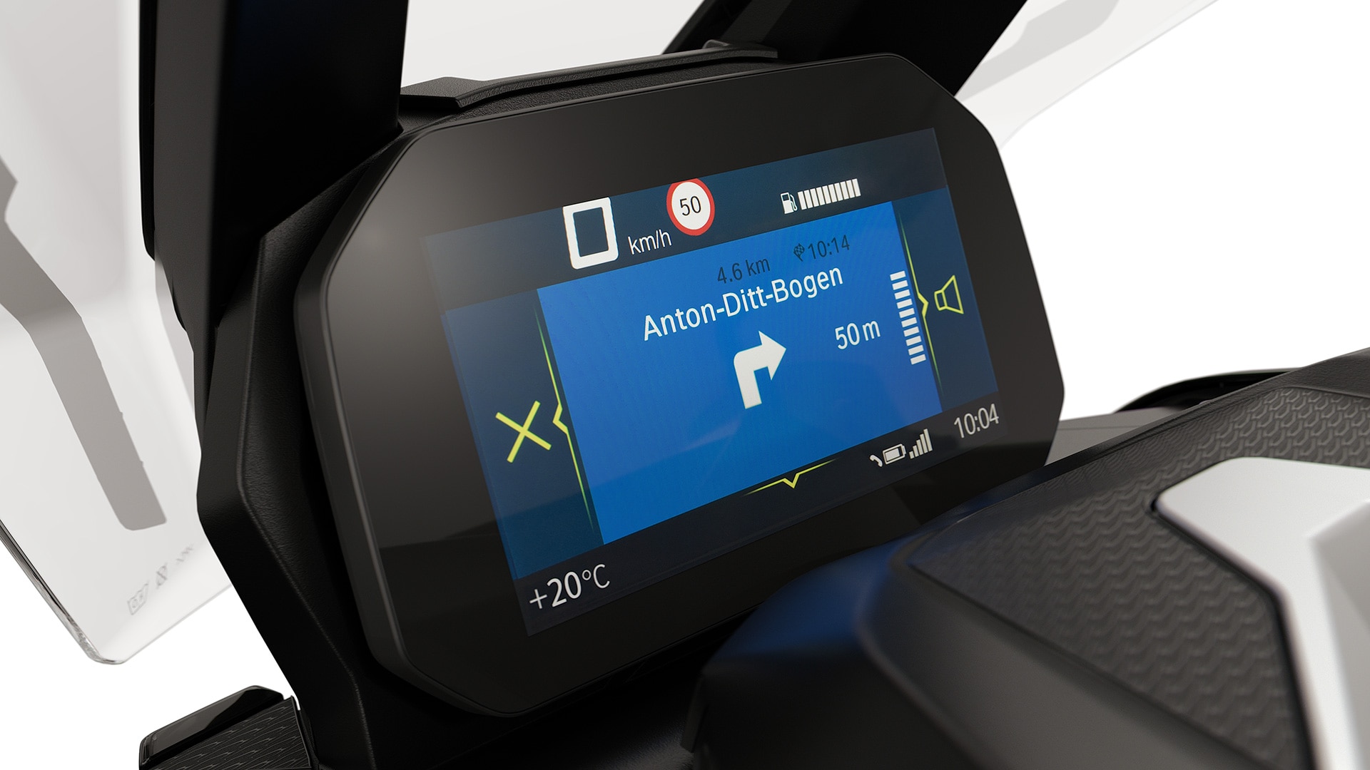 Funções de conectividade do C 400 X da BMW Motorrad